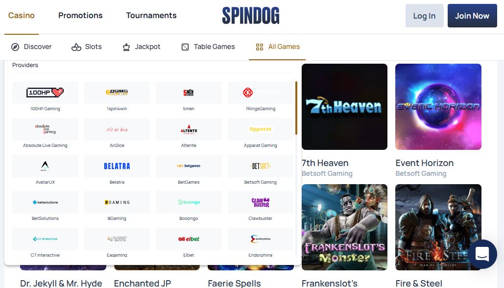 Search for favourite slots from top gaming providers