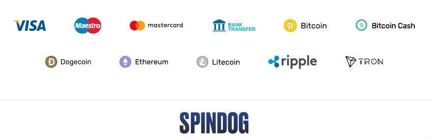 Make secure deposits using cards and cryptocurrency options